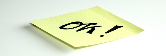 Post it med skriften OK!